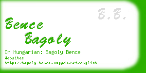 bence bagoly business card